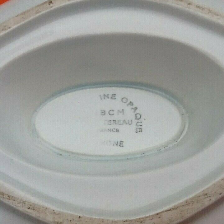 Former flower-decorated faïence HBCM (Hippolyte Boulenger Creil-Montereau)