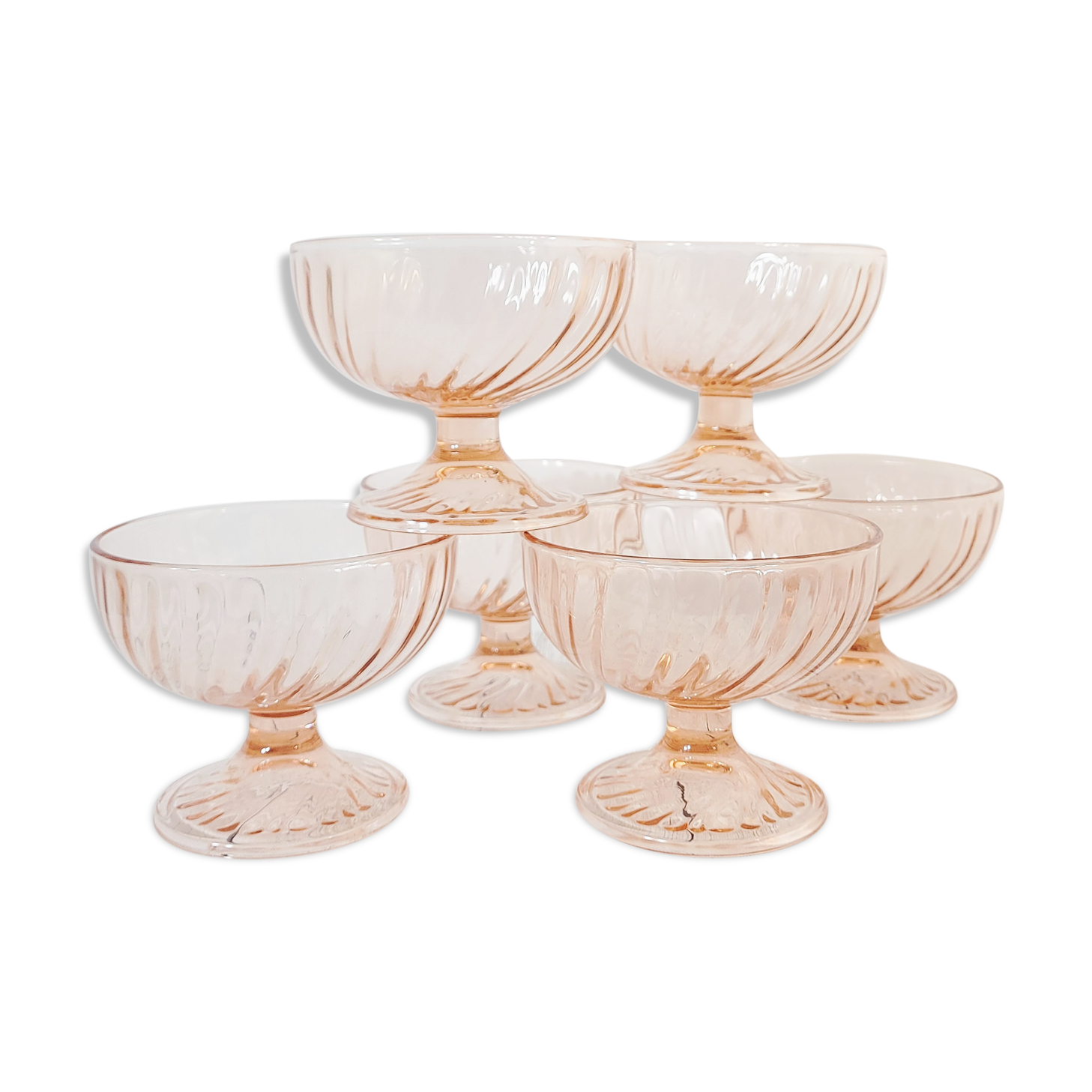 Set of 6 rosaline ice cups