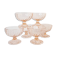Lot de 6 coupes à glace rosaline