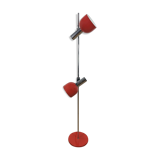 Floor lamp space age 2 spots red and chrome 1970