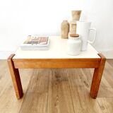 70s coffee table in wood and formica