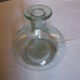 Pale green transparent glass flattened sphere shape vase