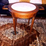 Louis XVI style mahogany pedestal games table