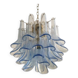 Contemporary blue “selle” murano glass chandelier
