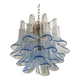Contemporary blue “selle” murano glass chandelier