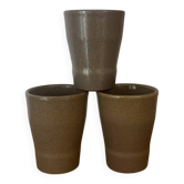 Ensemble de 3 gobelets timbales Grès Cermer