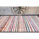 Vintage Turkish Oushak Handmade Cotton Pink Wool Kilim Runner Rug 136x291