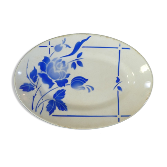 Raviers in faience blue fleurette model