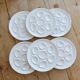 6 vintage oyster plates in earthenware