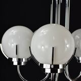 Modernist chrome chandelier