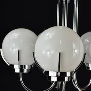 Modernist chrome chandelier