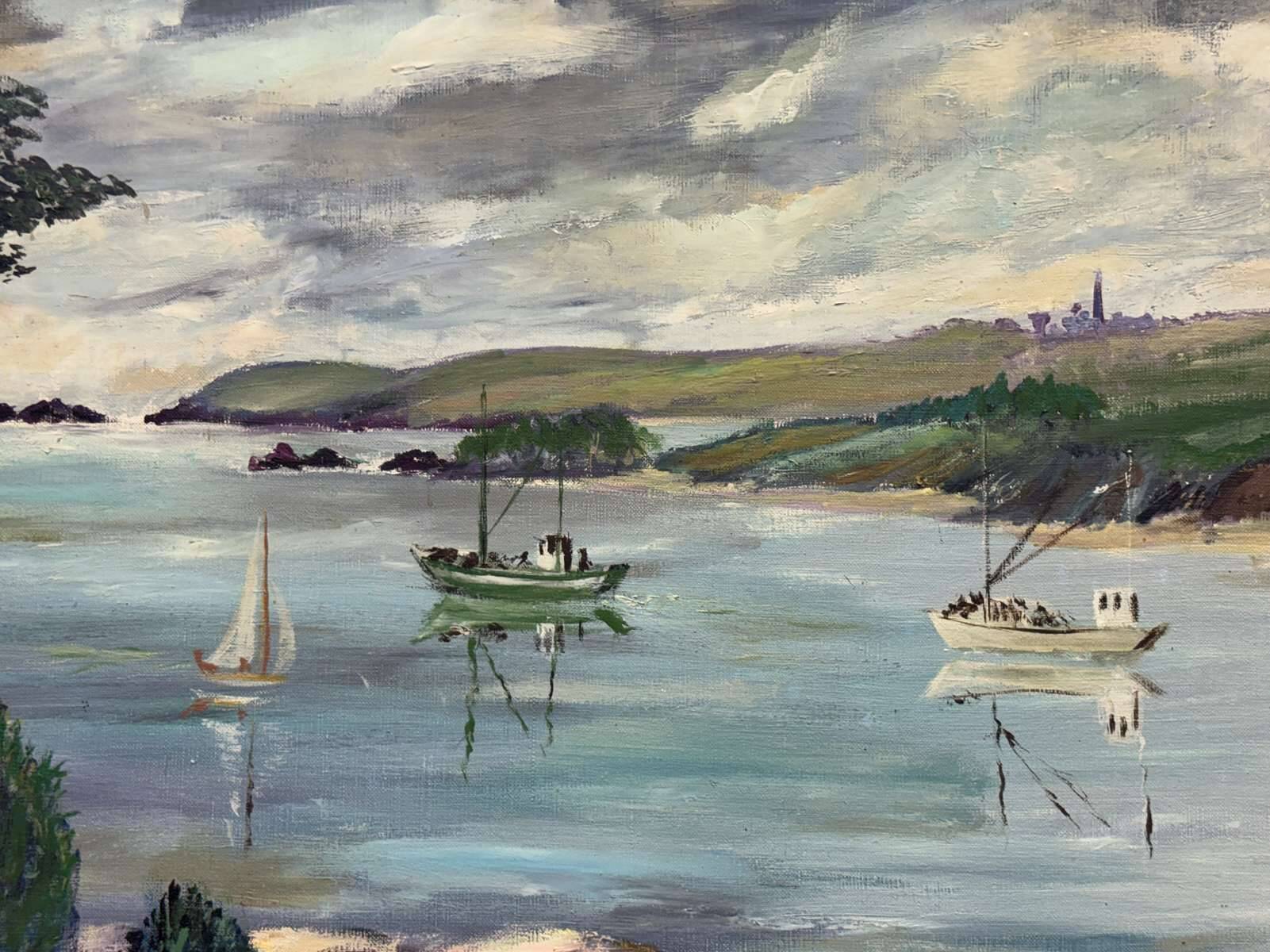 Oil on canvas signed fraval le demazel - bay of paimpol