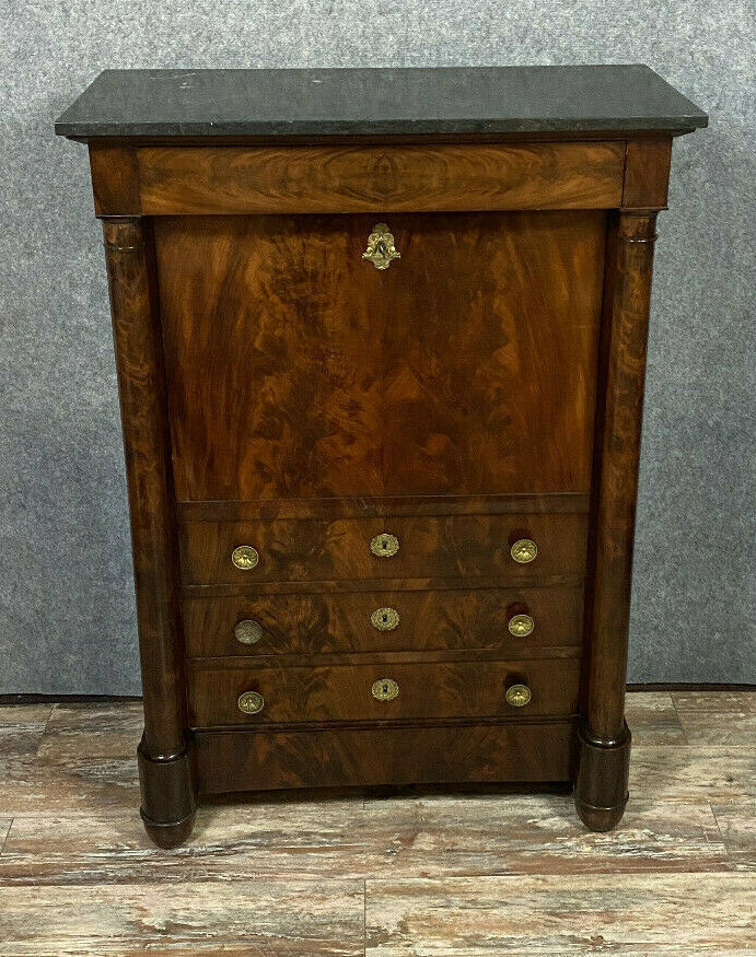 Secretary empire era in mahogany flamed around 1810