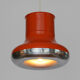 Orange pendant light "Fluga" by Hemi Sweden 1970s