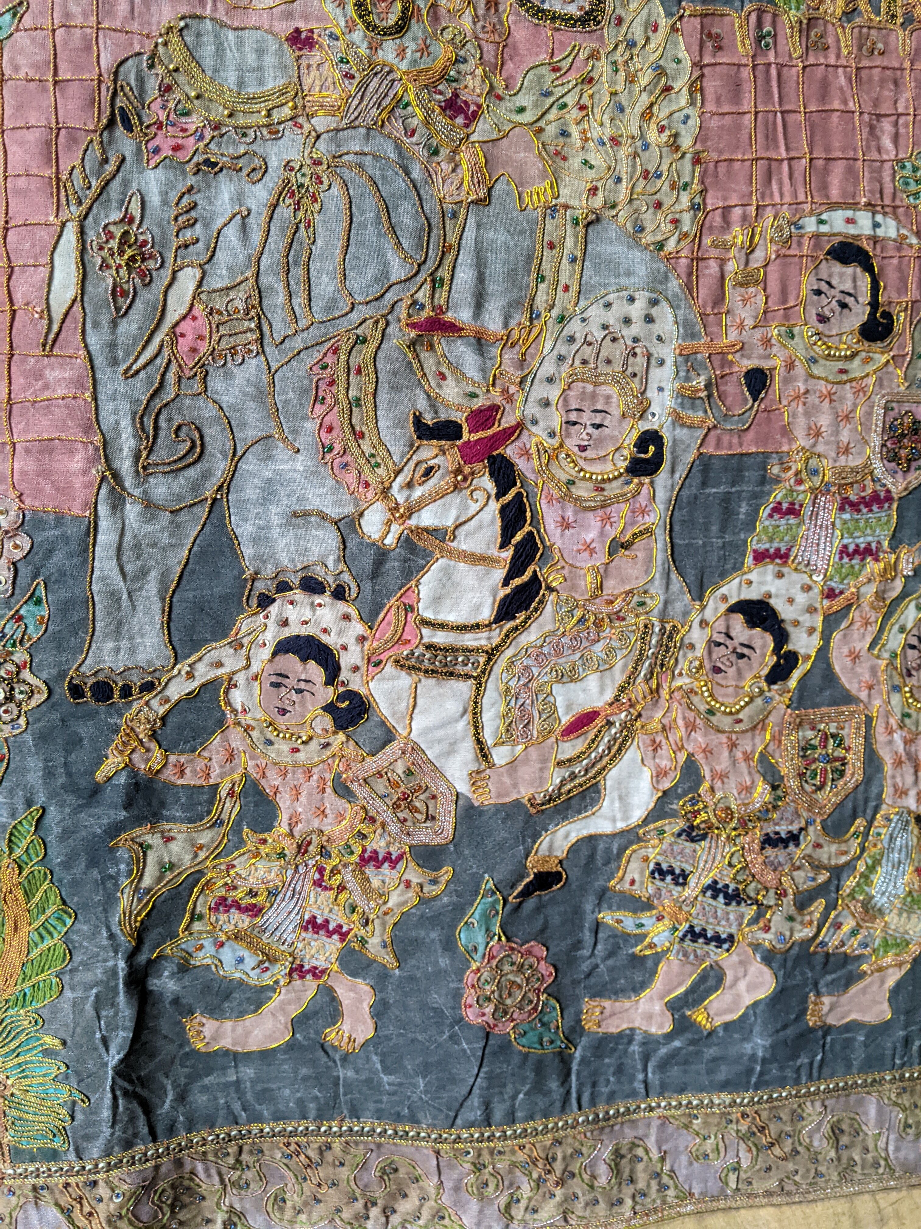 Handmade wall tapestry from Burma