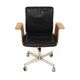 Scandinavian rotating leather armchair, Swivel, Sweden, 1970