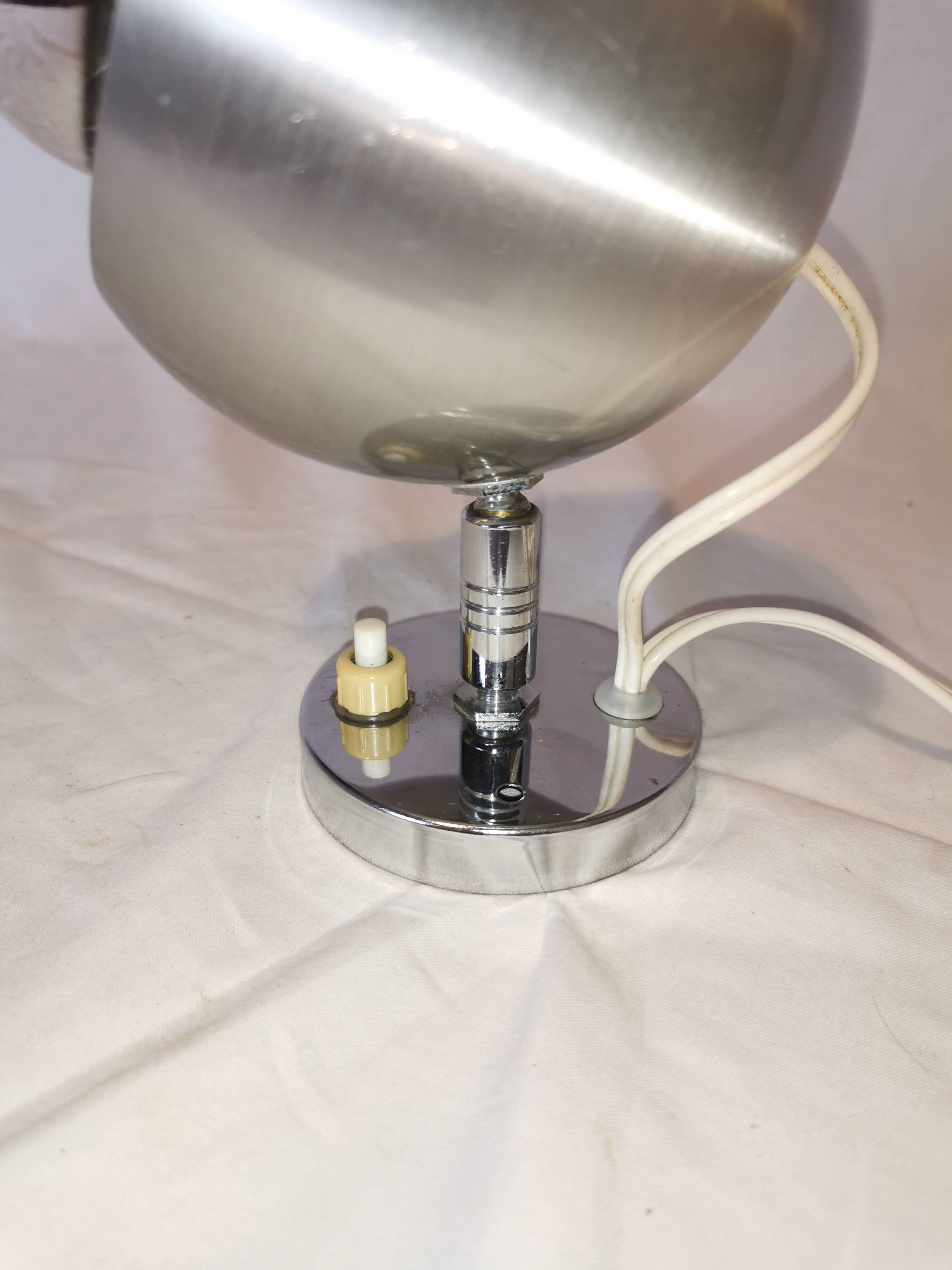 Lampe spot Eyeball aluminium brossé, 1970