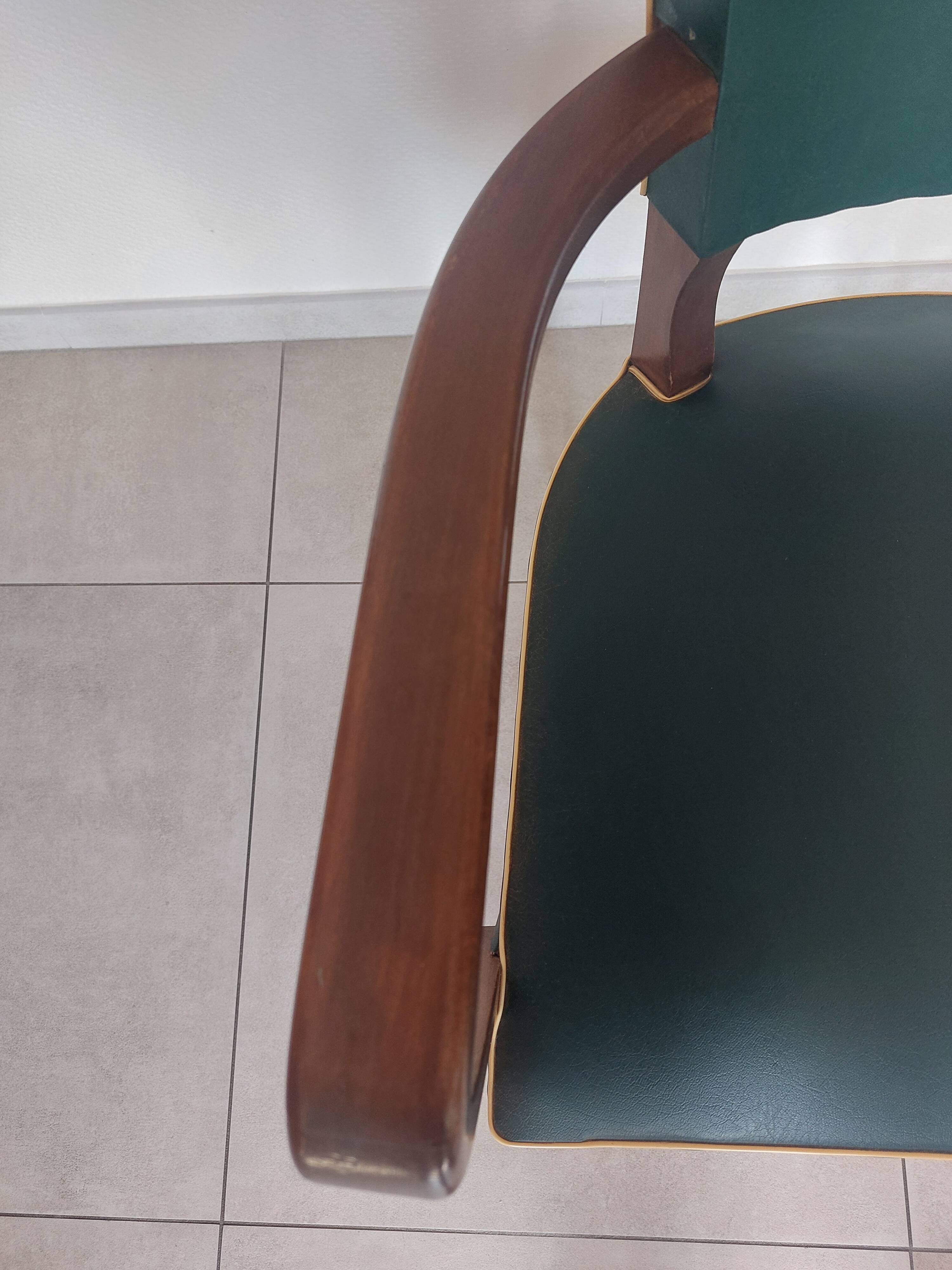 paire de chaises, fauteuils bridges vert foncé