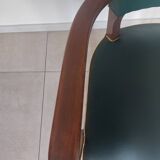 paire de chaises, fauteuils bridges vert foncé