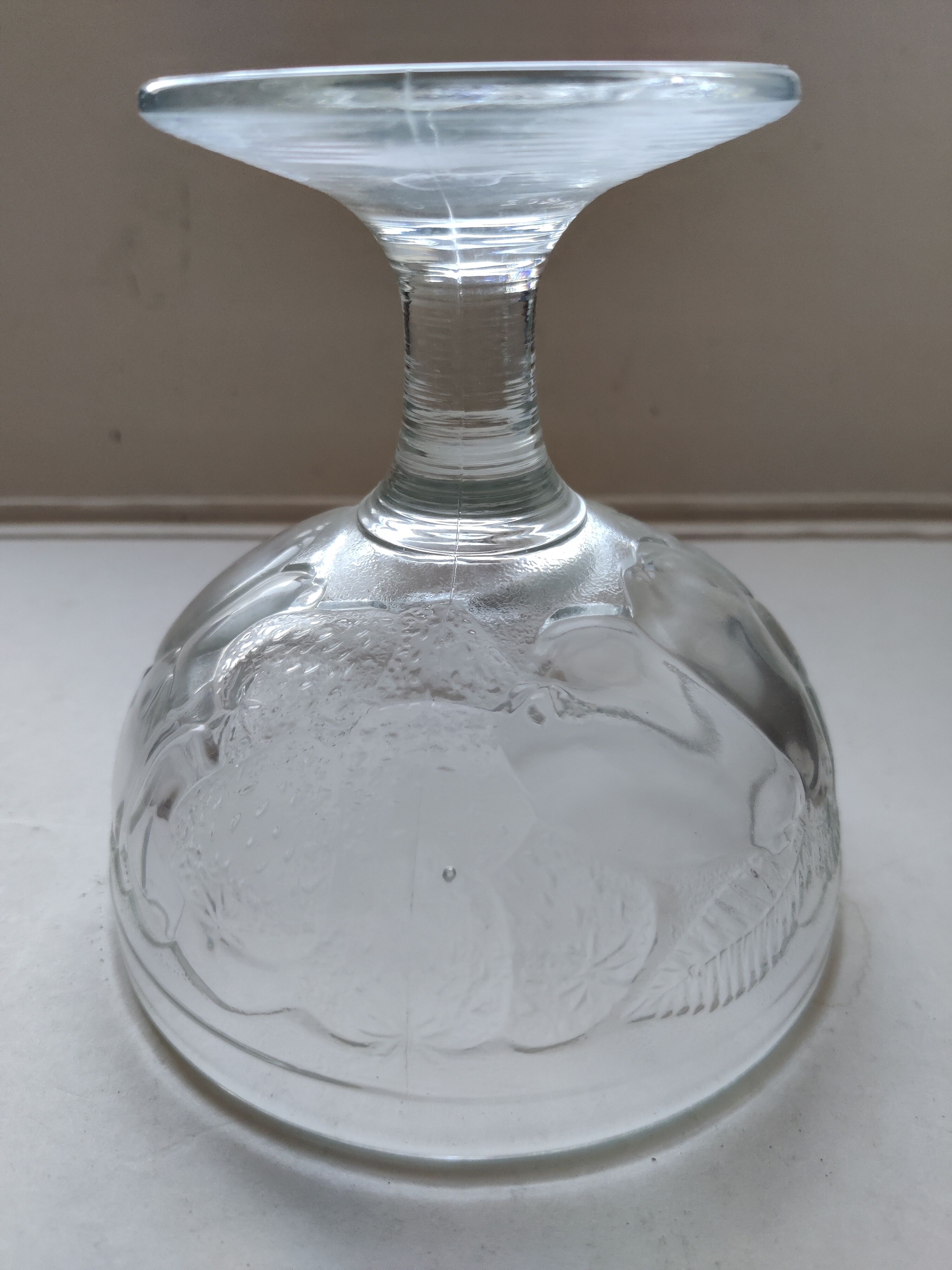 set of 6 thick glass ice cups decor vintage fruits