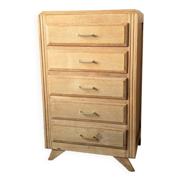 Vintage chest of drawers from the 50s and 60s, renovated with tapered legs.