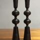 Paire de bougeoirs africain