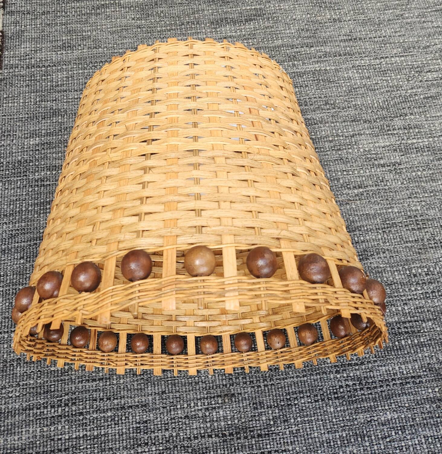 Vintage 60's wicker pendant light