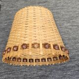 Vintage 60's wicker pendant light