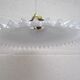 Suspension with serrated opaline lampshade