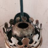 Paire d'appliques en tôle système à ressort et bougie Jamais électrifié. Epoque Victorienne.