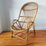 Rattan armchair 1950/60