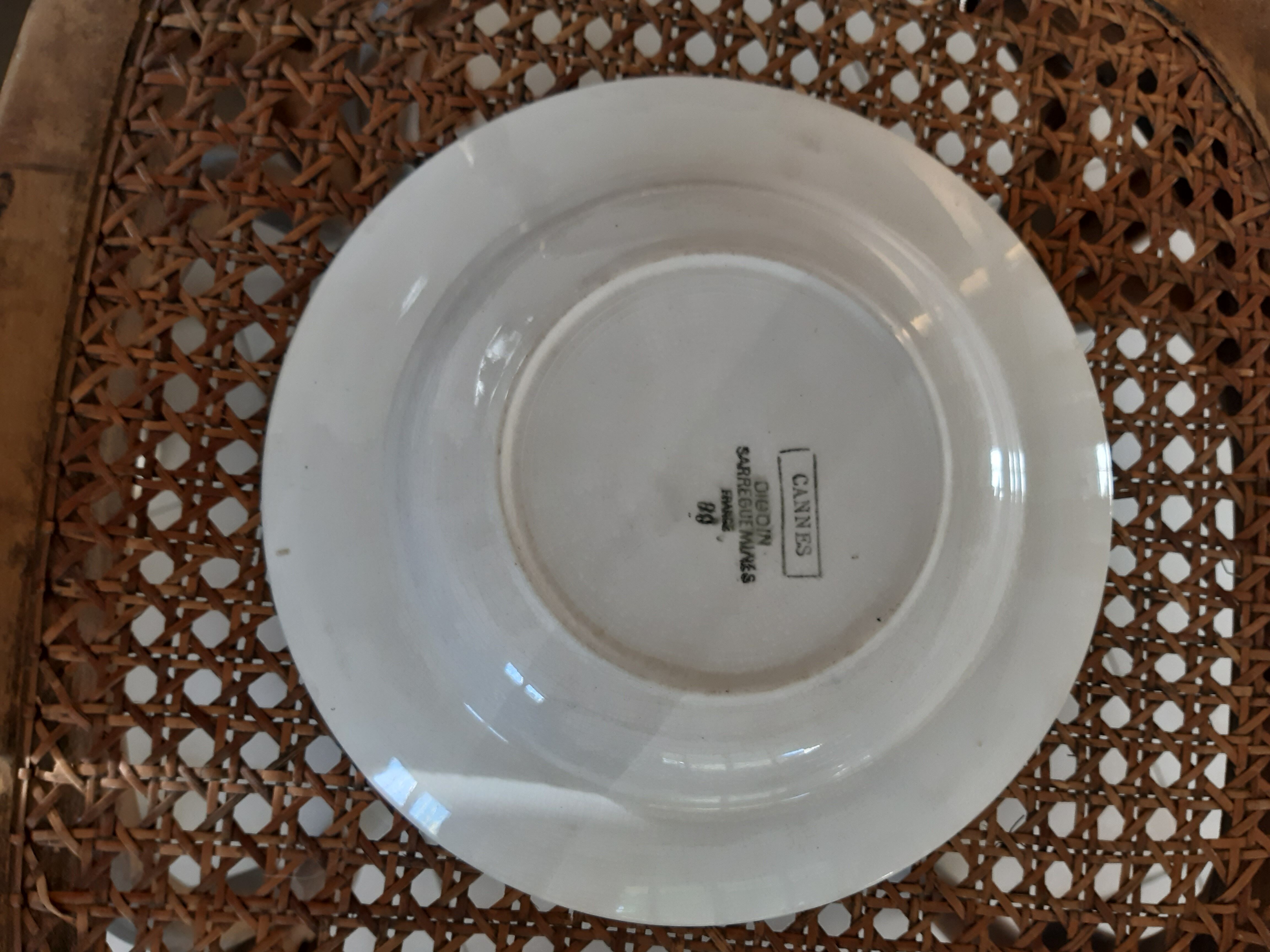 4 digoin sarreguemines plates