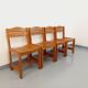 Set of 4 vintage pine chairs from the 70s