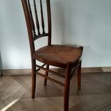 Set of 5 faux bamboo style chairs