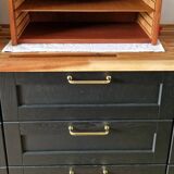 Scandinavian style teak wall or table shelf