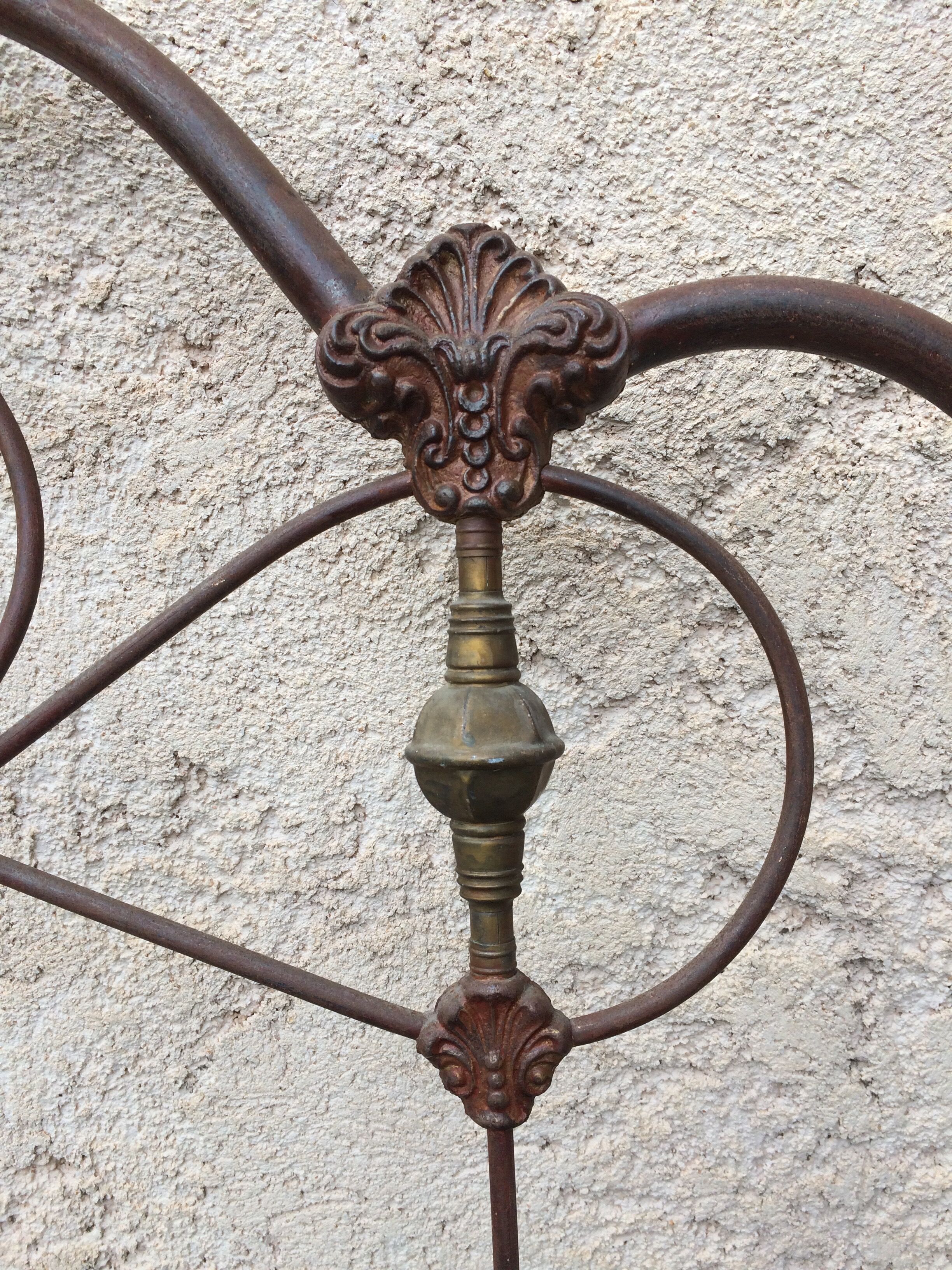 Wrought iron headboard