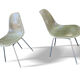 Series of 3 DSX chairs by Charles and Ray Eames in Herman Miller fiber