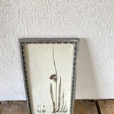 Botanical plate 1830, glazed wooden frame