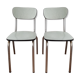 Lot of 2 vintage formica chairs