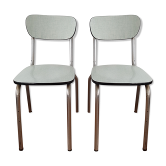 Lot of 2 vintage formica chairs