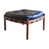Danish Ottoman in rosewood and leather Arne Norell, 60s