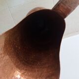 Old italian amphora vase in hammered copper