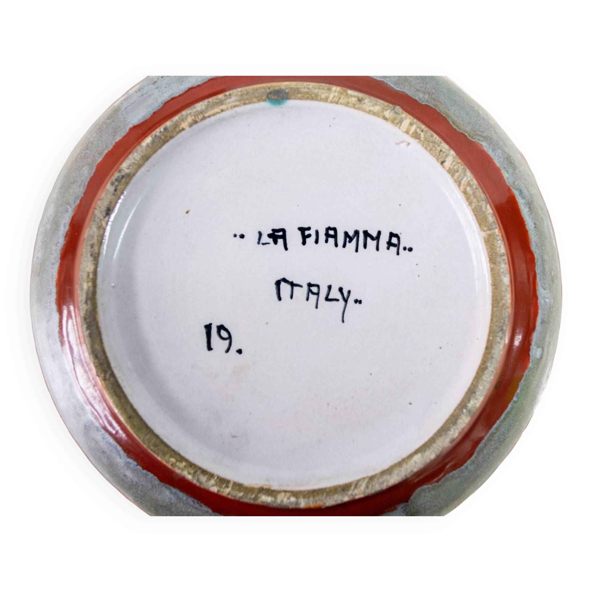 Vaso in ceramica La Fiamma, Albisola, 1940