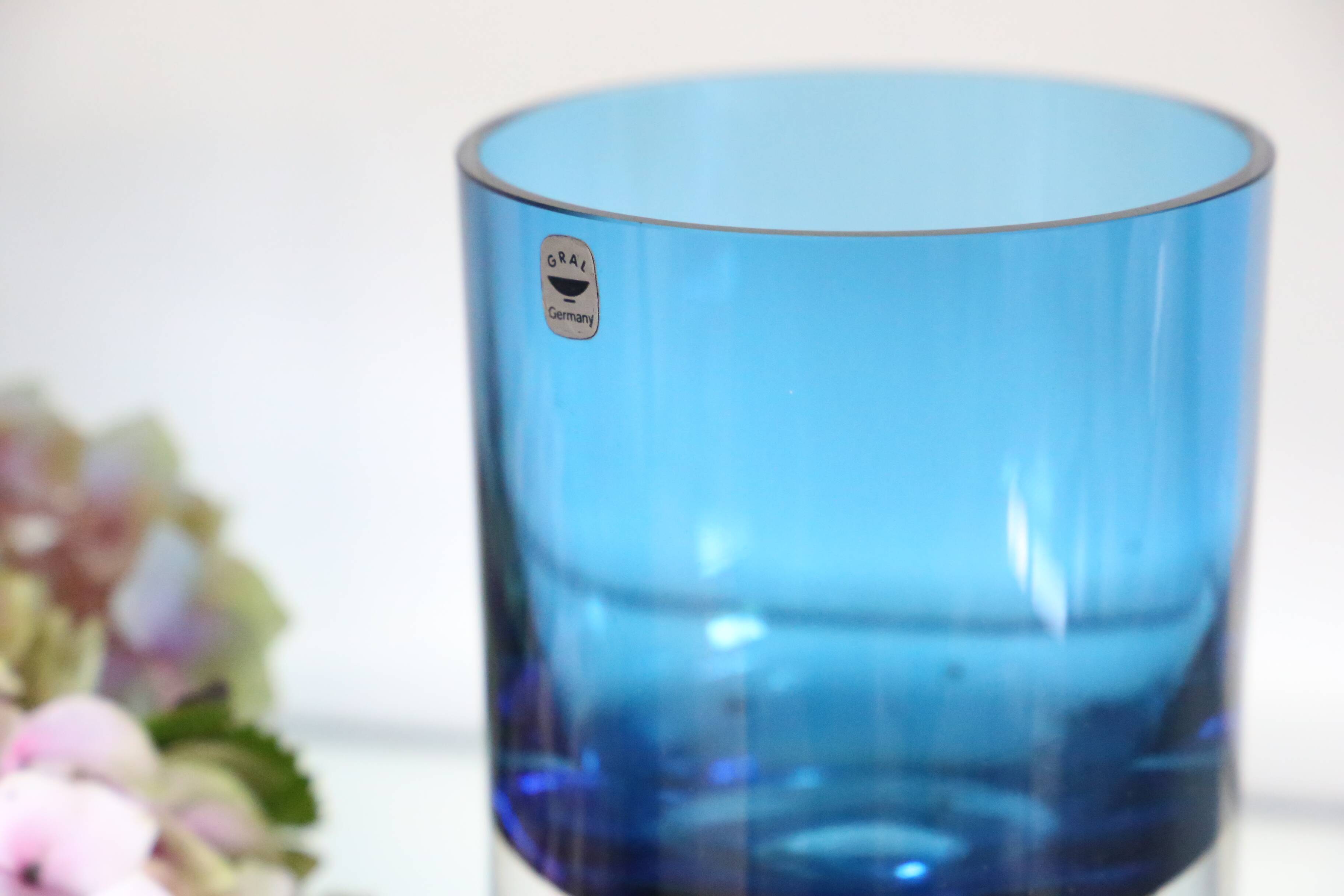 Gral Germany vase, 1965, blue, vintage