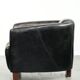 Black vintage cowhide aviator design armchair with characterful appearance