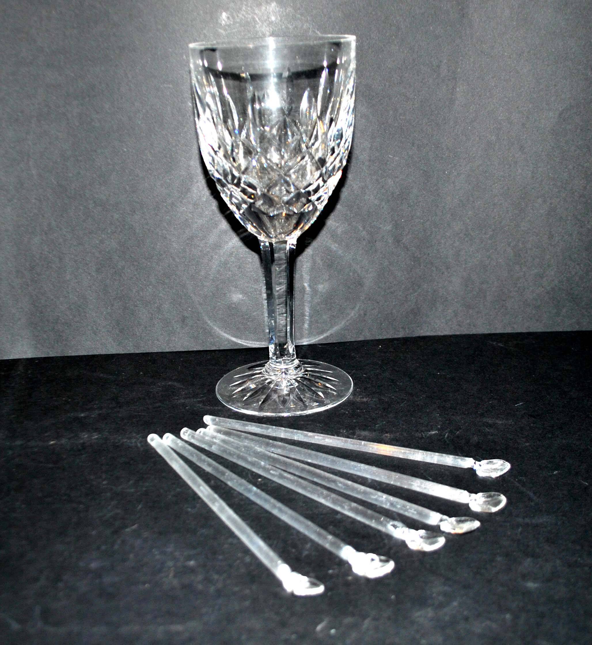 Set of 6 spoons in old blown glass - Eco agitator straws