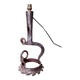 Brutalist style wrought iron lamp base