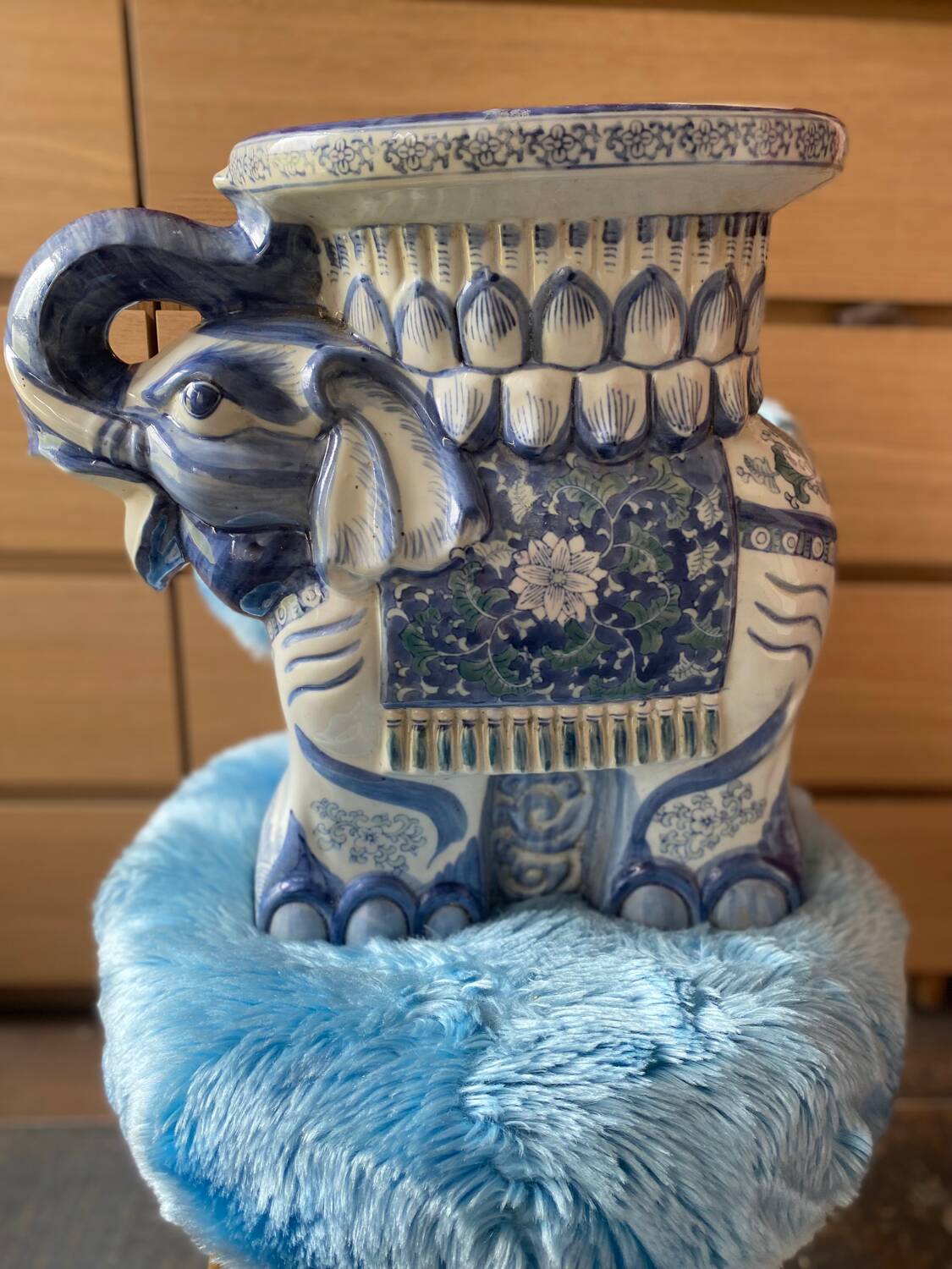 Glazed ceramic elephant