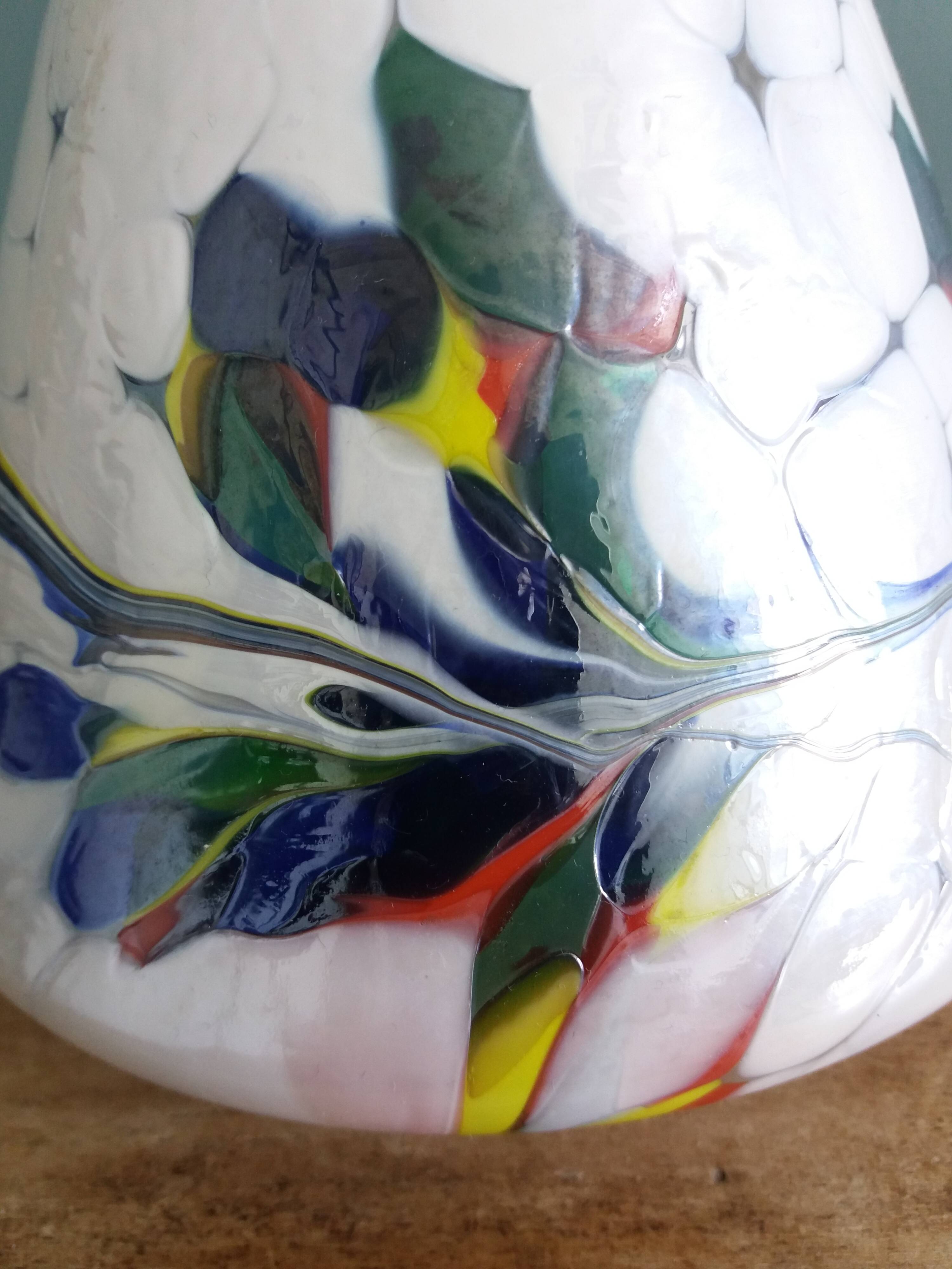 Colored glass lampshade