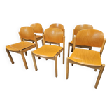 Lot 6 chaises danois empilable 1970 vintage